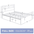thumbnail image 7 of Yaheetech Metal Platform Bed with Arrow Design,Full,White, 7 of 7