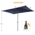 thumbnail image 6 of ACEGOSES 6x9ft Outdoor Patio Deck Market Umbrella, Outside Table Umbrellas with Non-Fading Polyester canopy,Navy Blue, 6 of 6