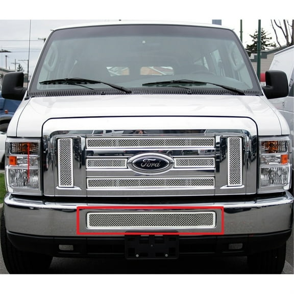 2008-2014 Ford Econoline /2008-2014 Ford E-Series Stainless Steel Polished Finish 1.8 Mm Wire Mesh Mesh Grille