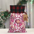 thumbnail image 5 of Rocae Cute Girl Print Christmas Drawstring Linen Gift Bag with Drawstrings Treat Bag Goody Present Bags for Christmas Party Favor, 5 of 8