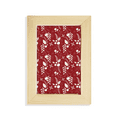 thumbnail image 1 of Red Pattern White Decoration mas Desktop Display Photo Frame Picture Art Painting 5x7 inch, 1 of 3