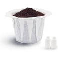 thumbnail image 1 of Disposable Coffee Filters, 100 Counts Coffee Filter Paper for Keurig Brewers Single Serve 1.0 and 2.0, Compatible with Reusable K Cup Filter, White, 1 of 6