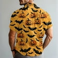 thumbnail image 5 of JGNGSHN Halloween Gifts for Men Short Sleeve Button Up Hawaiian Holiday Beach Shirts Colorful Funny Skull Printed Tees, 5 of 8