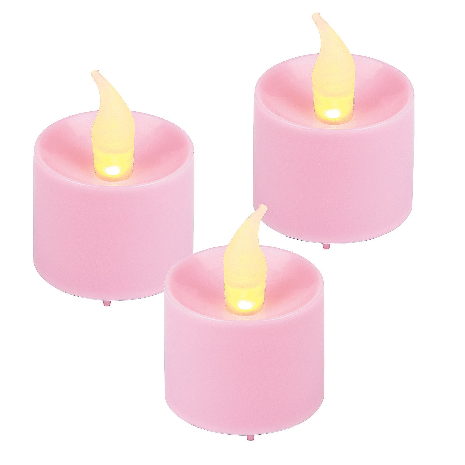 Battery Operated Pink Votive Candles Home Decor 12 Pieces Walmart