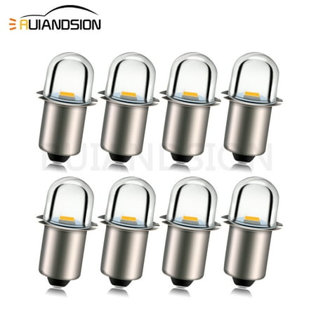 

Ruiandsion P13.5S LED Flashlight Bulb Torch Spear Bulb warm white （pack of 8）