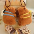 thumbnail image 3 of Fun Cosplay Animal Backpack Capybara Plush Doll Pillow Pentant Turtle Shell Oyster Bee Capybara Plush Toy Gift For Boys Girls turtle capybara cq about 23cm, 3 of 6