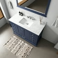 thumbnail image 2 of Dukes 48 in. W x 22 in. D Navy Blue Single Bath Vanity, Carrara Marble Top, and Faucet Set, 2 of 10