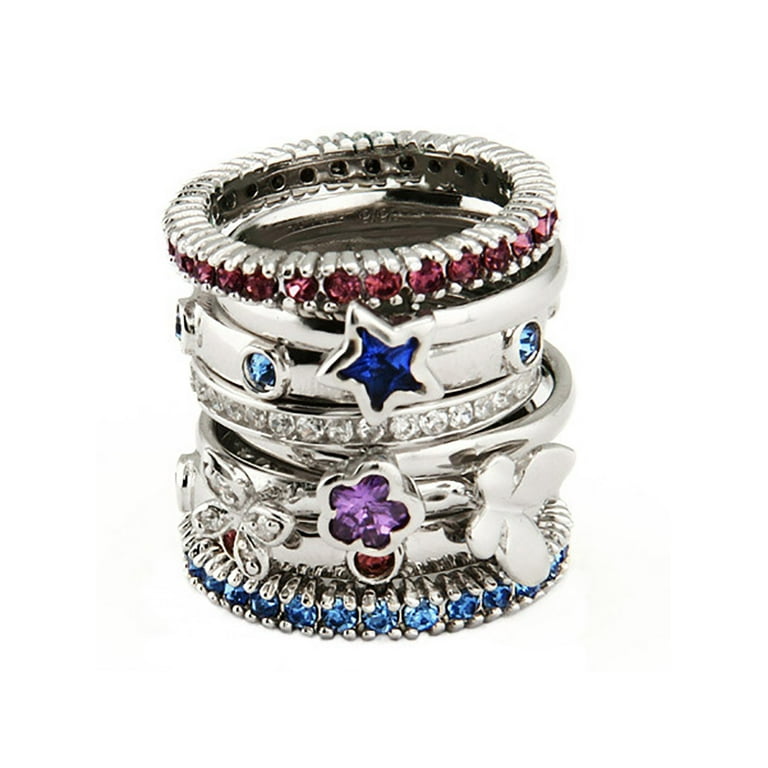 Sparkling June Birthstone Stackable Ring