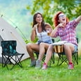 thumbnail image 6 of 600D Oxford Camping Chair Portable Foldable Chair Supports 220 lbs for Picnic, Fishing, Backpacking Blue-green Butterfly Pattern, 6 of 8