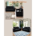 thumbnail image 6 of Newest Black PU 2-Seater Recliner Sofa - European Office Furniture with Hidden Storage, Mid-Century Modern Style, 6 of 27