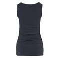 thumbnail image 3 of A2Y Women's Fitted Premium Fabric Side Ruched Sleeveless Top Navy XL, 3 of 5