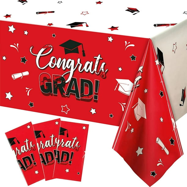3 Pack Graduation Party Tablecloth Congrats Class of 2022 Graduation