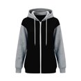 thumbnail image 5 of Women's Color Block Zip Up Hoodie Jacket Plus Size Casual Long Sleeve Sweatshirt with Side Pockets for Fall Winter, 5 of 7