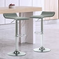 thumbnail image 3 of Adjustable Height Swivel Bar Stool Modern Gray Bar Chair，Set of 2, 3 of 7