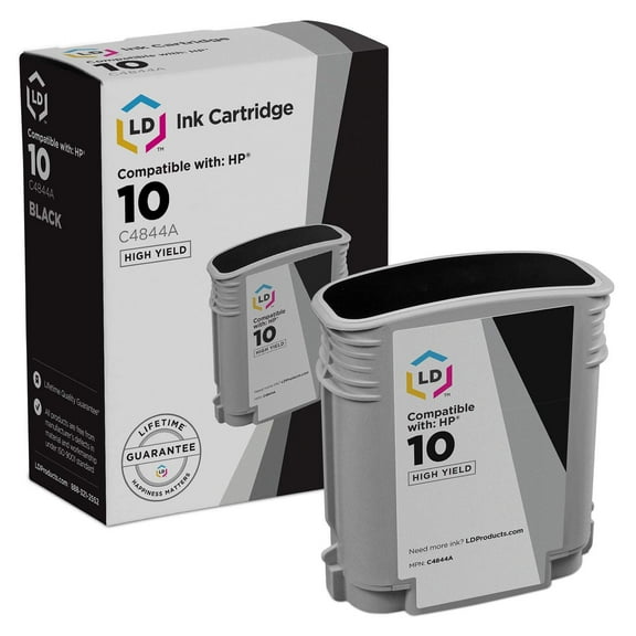 LD Products Compatible Replacement for HP 10 / C4844A High Yield Black Ink Cartridge