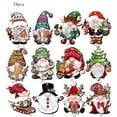 thumbnail image 5 of Juego de 12 o 24 piezas de gnomos navideños de madera creativos, decoración pequeña para colgar en el árbol de Navidad, juego de placas de madera, 5 of 5