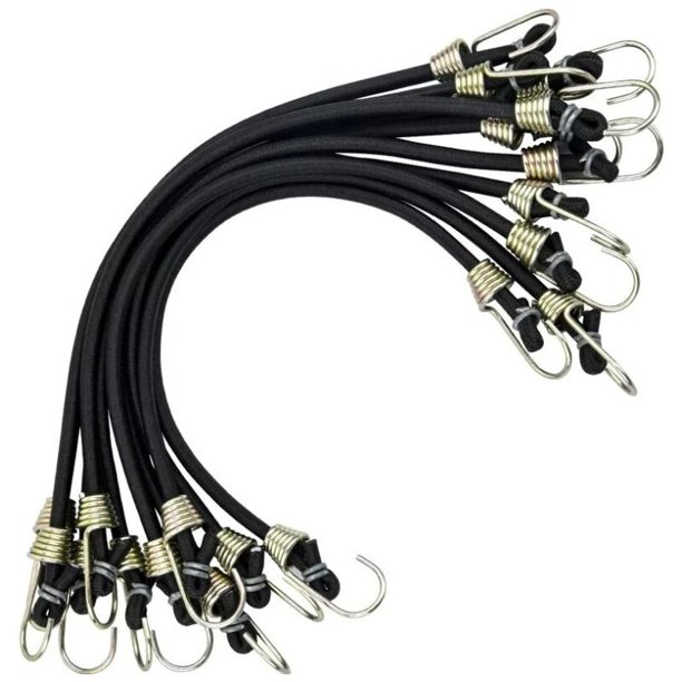 10 Piezas Tensores con Ganchos Mini Elásticos Tensores Universales de Servicio Pesado Tensores Bungee con 2 Ganchos de Servicio Pesado Correa para Tienda Camping Motocicleta Remolque Equipaje Coche y