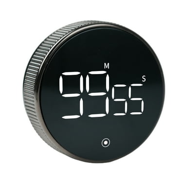 Qissep Digital Kitchen Timer,Magnetic Smart Timer with Led Display Screen,3 Volume Levels Adjustable,for Classroom Cooking Baking Teaching,Black