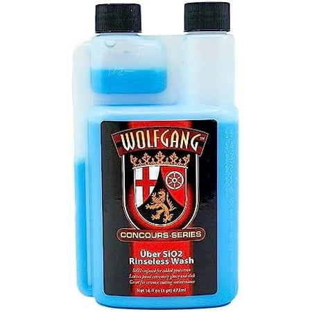 Wolfgang Uber SiO2 Rinseless Wash | Highly Concentrated Rinseless Formula | SiO2-Enhanced for Glossy, Slick Finish Without Water | WG-1650 | 16oz