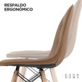 thumbnail image 2 of Set de sillas Gaon Home estilo Eames tapizadas en vinipiel chocolate, 2 of 8