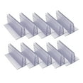 thumbnail image 1 of Paquete de 10 soportes de clip para etiquetas de alimentos de acrílico transparentes con números de mesa para promoción. 5 cm x 4 cm x 32 cm, 1 of 9