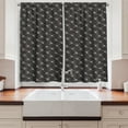 thumbnail image 2 of Lattice Curtains 2 Panels Set, Simple Graphic Composition with Thin Stripes Forming Zig Zag Shapes, Window Drapes for Living Room Bedroom, 55"W X 39"L,Charcoal Grey and Eggshell, by Ambesonne, 2 of 3