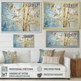 thumbnail image 4 of Designart "Blue Bamboo With Gold V" Bamboo Floater Framed Canvas Art Print, 4 of 5