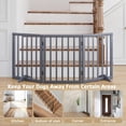 thumbnail image 4 of Smart FENDEE Dog Gate Wood Foldable Pet Gate for Doorway,24"H,Gray, 4 of 10