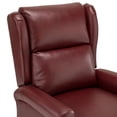 thumbnail image 5 of Leather Swivel  Glider Recliner Rocking Chair Modern Push Back with Adjustable Backrest Footrest Sofa Armchair for Living Room Burgundy, 5 of 10