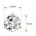 thumbnail image 3 of SuperJeweler 1 Carat Moissanite Martini Single Stud Earring in 14K Yellow Gold for Women and Men, 3 of 4