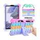 thumbnail image 1 of wonim11 DETUOSI Color Silicone Case for Samsung Galaxy Tab A7 Lite 8.7 2021 (SM-T220/T225/T227u) with Pen Holder, Soft Anti-Stress Protective Cover for Tab a7 Lite [Stylus Pen & Strap], Dazzling Pink, 1 of 1