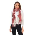 thumbnail image 2 of BZSMCE Women Scarf Dark Red Plaid Pattern with Reindeer Simple Pattern Soft Warm Long Large Scarves, 2 of 9