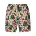 thumbnail image 4 of Lsque Mens Swim Trunks Tropical Mask Flamingo Pattern - Bathing Suit Compression Liner - Beach Swim Shorts Swimwear - (S-3XL) - Stretch Quick Dry -Small, 4 of 9