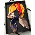 thumbnail image 3 of Bufanda de seda cuadrada de diseño de moda 2022 para mujer, banda para el pelo estampada, pequeños chales de satén, pañuelo para el cuello, diademas femeninas, bandana, 3 of 5