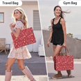 thumbnail image 6 of Large Capacity Tote Bag,Red Christmas Candy Cane Pattern Handbag Fashion Luxury Tote Bag,15.7"x13"x 5.1" Inches,Laptop Compatible, 6 of 6