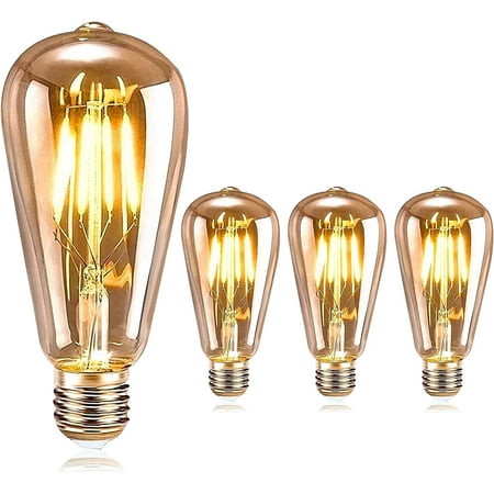 

Edison LED Bulb E27 Retro Edison LED Retro Bulb ST64 Decorative Lamp Antique Retro Warm White LED Bulb Used for Home Restaurant Coffee Bar etc. (1 packs)