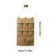 thumbnail image 3 of Linen Wall Hanging Storage Organizer 8 Pockets Multifunctional Hanging Wall Organizer Bag With Wooden Rod Space Saving Jute Wall Mount Storage Pouch, 3 of 6