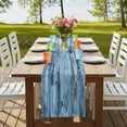 thumbnail image 4 of Table Runners 108 Inches Long Dress Scarves, Blue Abstract Farmhouse Coffee/Dining/Kitchen Table Runner for Living Room, Vintage Geometric Gradient Oil Painting Simple 13x108 Inch, 4 of 9