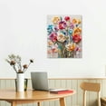 thumbnail image 2 of FLORID Framed Colorful Floral Canvas Wall Art Flowers Rose Wildflowers painting Wall Decor Artwork Modern Botanical Picture paints Poster Prints Ready to Hang (Floral, Framed), 2 of 4