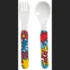 BooginHead 1 oz Melamine Tableware Set Fork and Spoon, Infant Toddler Boys and Girls, BAM Blue