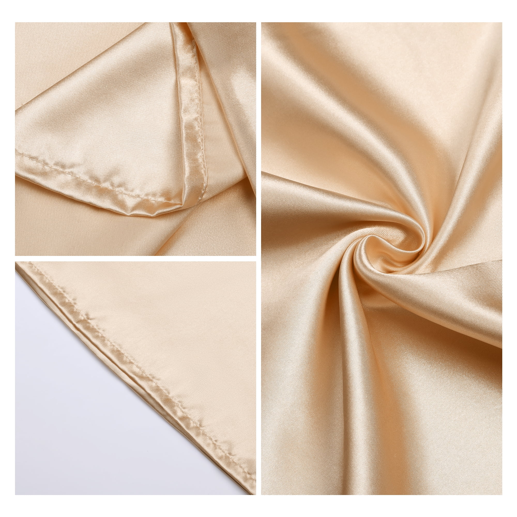 Unique Bargains Satin Pillow Cases Set of 2 Cooling Pillow Covers Khaki