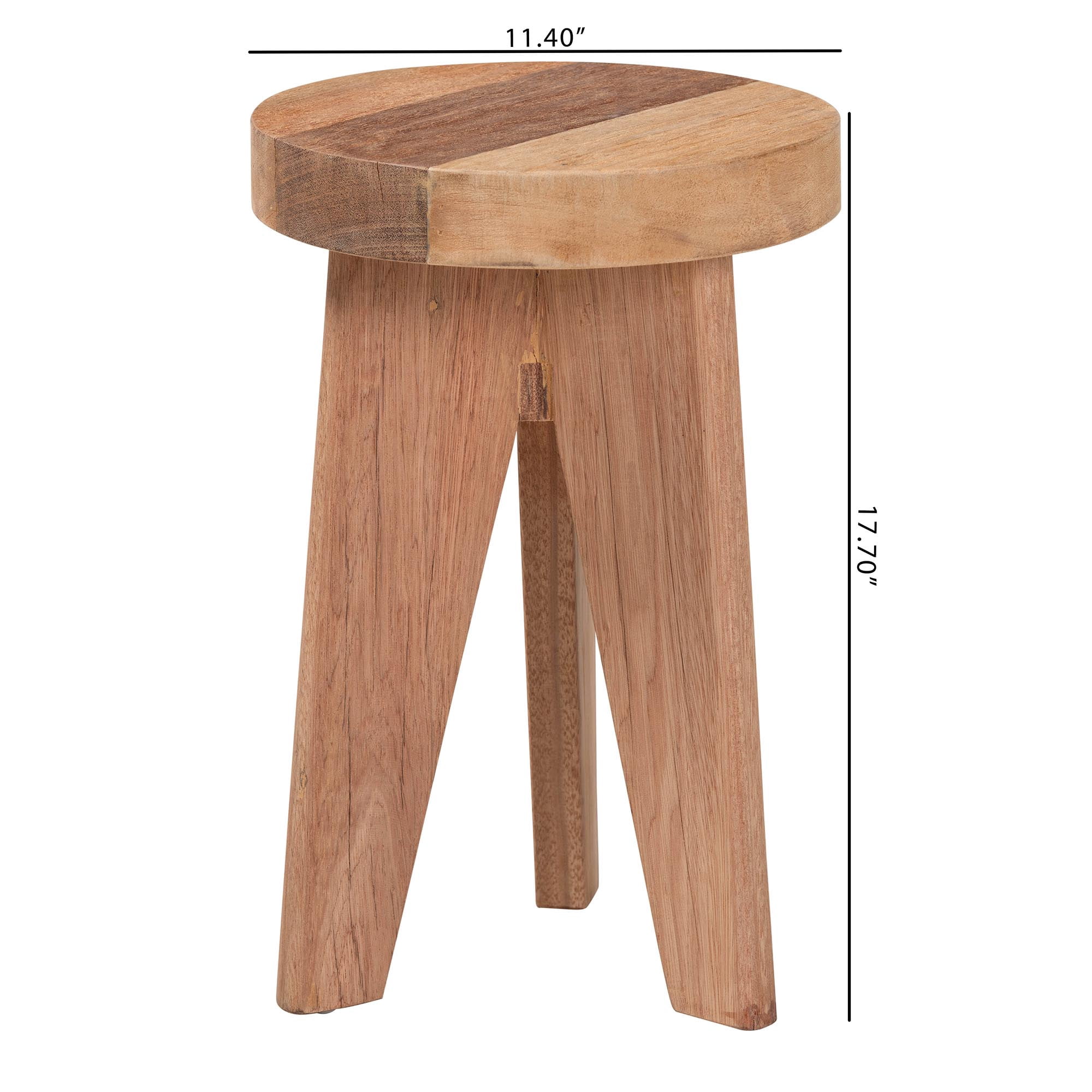 bali & pari Sayen Rustic Footstool, Natural Brown