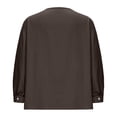 thumbnail image 6 of Holzkary Linen Tops for Women Summer V Neck Long Sleeve Womens Tops with Button Down Casual Loose Blouses Womens Fall 2025 Button V Neck Blouse Long Sleeve Blouses Loose Fit Shirt Tops Bronze S, 6 of 6