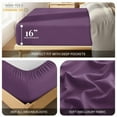 thumbnail image 4 of Lux Decor 2-Pack Queen Size Fitted Sheet Only - Upto 16" Deep Pocket, All-Around Elastic, Ultra Soft Microfiber, No-Slip Fit, Wrinkle & Fade Resistant - Purple, 4 of 8