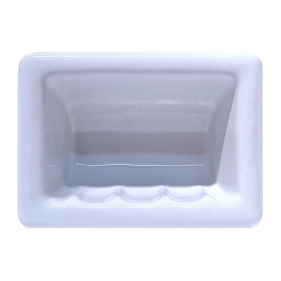 SereneDrains Recessed Ceramic Soap Dish Bar Holder Shower Wall Mount Tray Bathroom Accessories Decorative Niche
