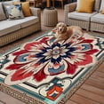 thumbnail image 4 of 5' x 7' Outdoor Rug, Abstract Flower, Outdoor Washable Rug Large Floor Carpet, Geometric Boho Traditional Oriental Tribal Non Shedding Area Rug for Outside Patio RV Porch Deck Balcony Camping, 4 of 9