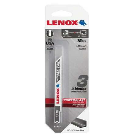 UPC: 0885363176124 | Lenox 1991569 U-Shank Medium Metal Jig Saw Blade  Bi-Metal  3-5/8