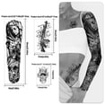 thumbnail image 3 of Tatuajes temporales Yazhiji 46 a prueba de agua con brazo completo para adulto, 3 of 6