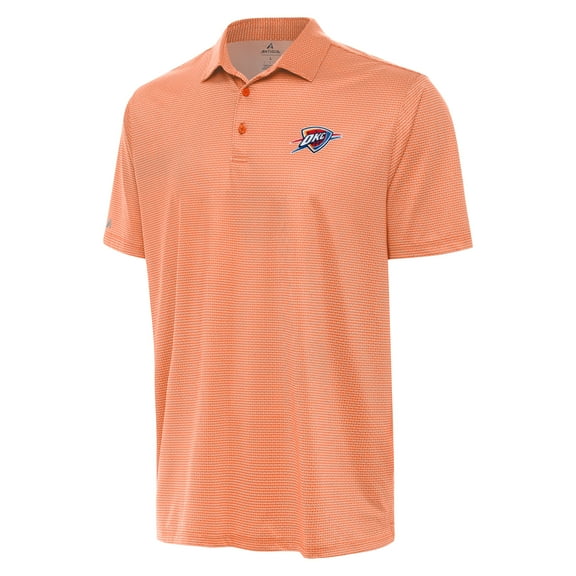 Men's Antigua Orange/White Oklahoma City Thunder Rings Polo