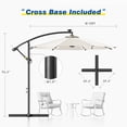 thumbnail image 2 of CHYVARY LED Outdoor 10ft Round Offset Umbrella w/ Solar Lights, Patio Cantilever Outside Hanging Umbrella for Deck, Poolside and Patio, Beige, 2 of 9